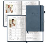 BIROYAL 224 Pages Workout Log Book - 14-Week Gym Log Book with Nutritional Reference Chart & Progress Tracker - Fitness Gifts for Women & Men - A5 Fitness Journal, Gym Diary (Blue)