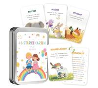 BIROYAL 46 Strength Cards for Children | Children's Cards: Discover Your Characteristics and Character Strengths | Sentiment Cards for Confidence | Gift Idea 6-12 Years