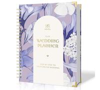 BIROYAL A4 Wedding Planner Book Organizer with 430 Pcs Stickers, 140 Pages Personalised Wedding Planning for Bride & Groom, Spiral-Bound Rigid Cover with Metal Corner, Best Engagement Gifts