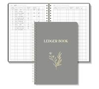 BIROYAL A5 Accounting Ledger Book - 120 Pages Spiral Finance Book for Small Business & Personal Accounting - Bill Tracker Notebook for Budget Tracking, Bookkeeping, Expenses, Deposits & Balance