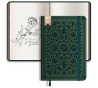 BIROYAL A5 Dotted Journal - Dotted Notebook with 256 Pages Hardcover 120gsm Thick Paper - Bullet Journal for Women Men Note-taking, Doodling - with Pen Holder, Inner Pocket (Green)