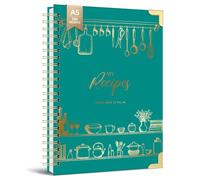 BIROYAL A5 Recipe Book for Own Recipes - Blank Recipe Journal for 100 Recipes, 224 Pages Spiral Family Cooking Notebook to Organize Your Personalised Cookbook, for Family & Cooking Lover