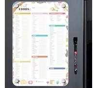 BIROYAL Acrylic Baby Weaning Chart, Baby Weaning Essentials, Magnetic First Foods Tracker Fridge Chart & Daily Food Log Meal Planner, 11.8"x7.9" Magnetic Food Tracker for Fridge and Metal Plate