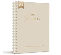 BIROYAL Blank Recipe Book Cookbook to Write in Your Own Recipes, A4 Empty Cooking Journal for 88 Recipes, Large-Size Recipe Notebook with spiralbinding to Organize Your Family Recipes