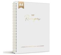 BIROYAL Blank Recipe Book Cookbook to Write in Your Own Recipes, A4 Empty Cooking Journal for 88 Recipes, Large-Size Recipe Notebook with spiralbinding to Organize Your Family Recipes
