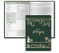 BIROYAL Blank Recipe Book for Own Recipes - Personalised Recipe Journal for 100 Recipes - A5 Recipe Journal to Write Your Own Recipe Book - 224 Pages Empty Cookbook for Family & Cooking Lover