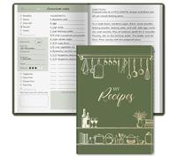 BIROYAL Blank Recipe Book for Own Recipes - Personalised Recipe Notebook for 100 Recipes - A5 Recipe Journal to Write Your Own Recipe Book - 224 Pages Empty Cookbook for Family & Cooking Lover