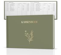 BIROYAL Cash Book A5-120 Pages Household Book, Budget Planner & Cash Books - Income Expenses Book - Household Book for Entering - Cash Book Small Business Financial Planner (Green)