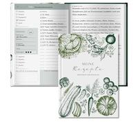 BIROYAL Cookbook Self-Writing, Recipe Book A5 Hard Cover, Recipes Book Self-Writing, DIY Cookbook, Baking Book Writing, My Recipes, Favourite Recipes Recipe Book to Fill in, Green