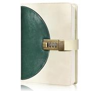 BIROYAL Dotted Journal A5-256 Pages 120GSM Dotted Notebook, Leather Hardcover Bullet Journal, Diary with Lock for Women Men Work Writing, Study, Math