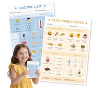 BIROYAL Kids Playtime Pads for Ages 3-7, 2 Pack Kids Pretend Play Notepads, 50 Pages Restaurant Order & 50 Pages Doctor Visit Notepad, Play Restaurant for Kid, Waiter&Doctor Imaginative Role Play Game