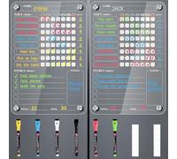 BIROYAL Magnetic Chore Chart for Kids 2 Pcs, 20×30 cm Acrylic Reward Charts for Two Children, Weekly Behavioir Chart for Teens Multiple Kids, with 6 Markers for Refrigerator