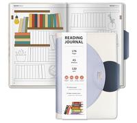 BIROYAL Reading Journal for Book Lovers with 52 Book Reviews - A5 Hardcover 176 Pages Book Journal - Reading Tracker & Planner Log - Literary Lovers Gift