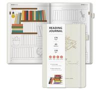 BIROYAL Reading Journal with 52 Book Reviews - A5 Hardcover 175 Pages Book Journal - Reading Tracker & Planner Log - Literary Lovers Gift