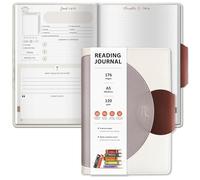 BIROYAL Reading Journal with 52 Book Reviews - A5 Hardcover 175 Pages Book Journal - Reading Tracker & Planner Log - Literary Lovers Gift