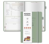 BIROYAL Reading Journal with 52 Book Reviews - A5 Hardcover 176 Pages Book Journal - Reading Tracker & Planner Log - Literary Lovers Gift