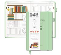 BIROYAL Reading Journal with 52 Book Reviews - A5 Hardcover 176 Pages Book Journal - Reading Tracker & Planner Log - Literary Lovers Gift