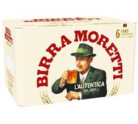 Birra Moretti Premium Lager Cans, 6 x 330ml