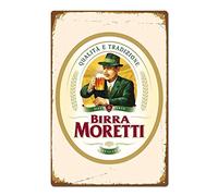 Birra Moretti Italian Italy Beer Vintage Retro Tin Sign Metal Sign Door Plaque TIN SIGN 7.8X11.8 INCH