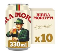 Birra Moretti Italian Lager Beer, 330ml - Pack of 20