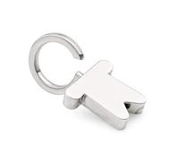 Birsppy 10 Pack Personalized Pull and Twist KeyHolder Key Ring Chain Pendant House Key Organizer - Abstract Human Figure Silver, Silver
