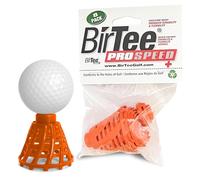 BirTee Golf Tees - PRO Speed PLUS with Flexibility & Durability - 8 Pack. Indoor Golf Tees/Golf Simulator Tees/Winter Plastic Golf Tees (Orange)