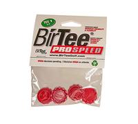 BirTee Pro Golf Tees - Size #1 (1/4") Individual Size Pack - 4 Tees Per Pack. Winter/Mat/Simulator Tees (Red)