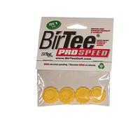 BirTee Pro Golf Tees - Size #1 (1/4") Individual Size Pack - 4 Tees Per Pack. Winter/Mat/Simulator Tees (Yellow)