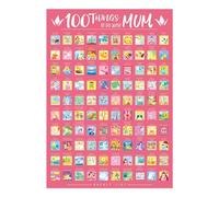 Birtern 100 Dates Scratchable Poster | Scratch Off Poster with Mum,Portable Things To Do Before Turning 100 Bucket List for Mothers Day