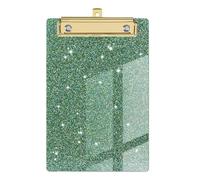 Birtern 14.4 x 9.8 x 1.2 cm Colorful Clipboards - Glitter Standard Size Clipboards, Portable Lightweight Standard Decorative Cute Clipboard with Clip for Drawing, Art Supplies