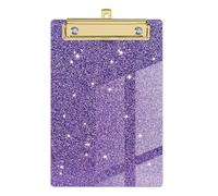 Birtern 14.4 x 9.8 x 1.2 cm Glitter Clipboard | Sparkly Storage Clipboard - Fashion Low Profile Chic Light Kids Clipboard with Metal Clip for Kids, Students, Teachers, Women, Artist