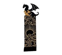 Birtern 2 Dragon Bookmark, Black and Gold Dragons with Sun and Clouds, PLA Material, Bookmarks for Men, Women, Kids, Fantasy, Page Markers, Reading Accessories, 2 Pack