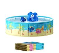Birtern Child Swimming Pool,Non-Slip Dog Bath Tub - Non Slip Foldable Portable Toy for Girl Playtime Outdoor Dogs Garden Pets Boy Backyard