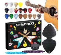 Birtern Christmas Countdown | Advent Guitar Picks - Musical Countdown to Christmas Decorations - for Adults Teens Players Acoustic Electric Bass Ukulele Party Favors Home School Travel