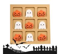 Birtern Family Board Games - Wooden Strategy XO Chess | Halloween Strategy Chess Game for Car Night Travel School Date Airplane Beach Camping Family Outings Parties Gatherings