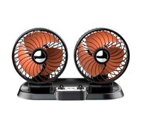 Birtern Fan for Car With No Ac | 24V USB Double-Head Truck Fan | Automobile Auxiliary Parts for Semi Golf Cart Window Camping RV ATV Tractor Roof Marine Boat Backseat