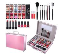 Birtern Full Makeup Kit with Everything - Nail Polish Mirror Eyeshadow Makeup Set - Smudge-Proof Beauty Kit Make up Tools for Travel Photoshoot Dance Theater Stage