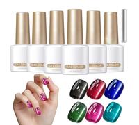 Birtern Gel Polish | 6 Colors Magnetic Nail Gel Set | French Tip Polish Glue | for Fall Halloween Christmas Holiday Wedding Party Special Occasion Makeup Women