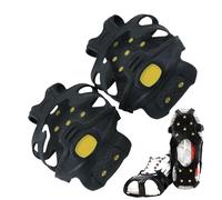 Birtern Ice Cleats for Shoes | Anti-Skid Snow Grips Safety Shoe Spikes - Winter Boots Grip Spikes | for Women Men Hiking Fishing Winter Roofing Climbing Walking Mountaineering Outdoor