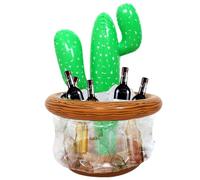 Birtern Inflatable Ice Bucket,Pool Inflatable Cooler | Cactus-Shaped Drink Holder, Ice Bucket for Mexican Fiesta, Hawaiian Themed Summer Supplies