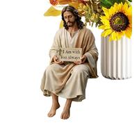 Birtern Jesus Christ Statue,Resin Spiritual Inspirational Hand Painted Statue - Home Jesus Figures,for Prayer Easter Thanksgiving Holiday Birthday Party Offices Home Living Room Mantel Dormitory Shelf