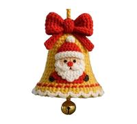 Birtern Knitting Ornaments for Christmas Tree - Santa Tree Wreath Bell Decorations | Crochet Pendants Bauble for Craft Lovers Winter Holiday Festivals Indoor Window Doors Party Decor