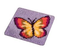 Birtern Latch Hook Rugs for Kids Yarn Rug Hooking Kits 11.81x 11.81 Inch Carpet Making Kit, Needle Yarn Kit, Rug Crochet Yarn Kit, Rug Making Kit Multipurpose With Printed Canvas For Home Decoration