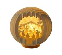 Birtern Nativity Scene Decoration, Light Up Christmas Nativity Scene Desk Decor, Table Centerpieces for Holiday Birthday Office Party Desktop Shelf Living Room Mantle Study Office