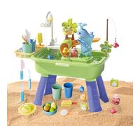 Birtern Play Sink With Running Water Outdoor, 54x29x53cm ABS Water Play Table, Sand And Waters Table Plays Set, Multifunctional Dishwashing Sink Tables, Summer Sensory Plays Toys For Beach Pool