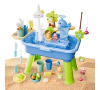 Birtern Play Sink With Running Water Outdoor, 54x29x53cm ABS Water Play Table, Sand And Waters Table Plays Set, Multifunctional Dishwashing Sink Tables, Summer Sensory Plays Toys For Beach Pool