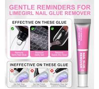 Birtern Press on Nail Remover, 10ml Gel Glue Remover for Nails, Professional Cleaning Solution Expert Tool for Salon Home School Travel Business