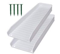 Birtern Rain Water Splash Block - Rain Gutter Guard Tray Extender for Water Drainage - Gutter Drain Diverter to Prevent Soil Erosion with Nails for House Foundation & Water Diversion