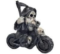 Birtern Skeleton Figurine Decor - Motorcycle Rider Sculpture for Desk,Motorcycle Rider Sculpture for Bookshelf Game Room Bookcase Themed Bars Nightstand Coffee Table Bedside Halloween