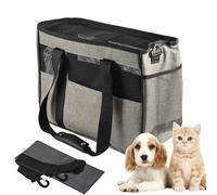 Birtern Small Pet Carrying Bag, Multi-Pocket Cats Travel Safety Sling Bag, Breathable Flexible Pet Transport Supplies for Holiday Road Trip Picnic Camping Walking